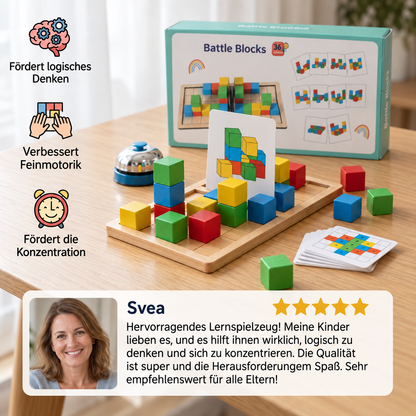 3D-Puzzle-Spiel mit Bausteinen zum Farbabgleich