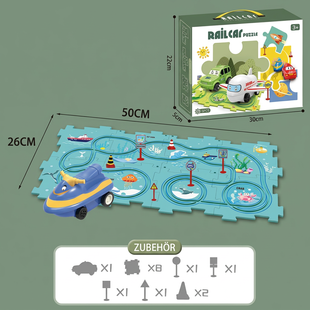 PuzzleTrack – Individuell gestaltbare Autorennbahn