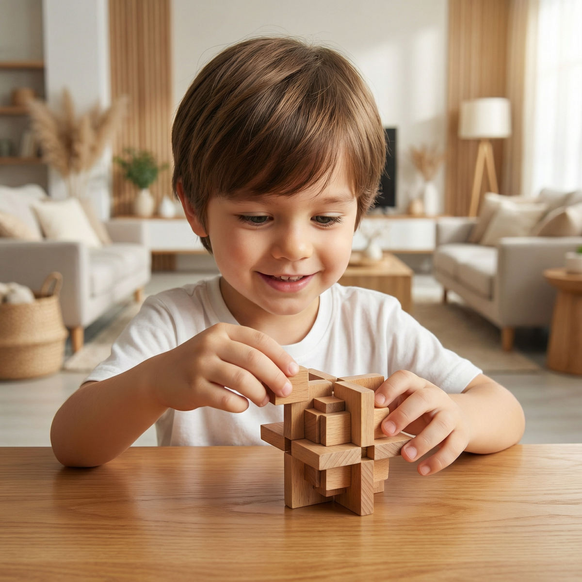 Montessori 3D-Holz-Geduldsspiel – Lernspielzeug für die frühe Förderung