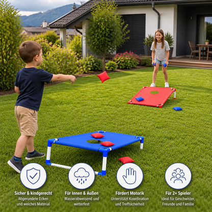 Zweifarbiges Bean-Bag-Wurfspiel für drinnen & draußen