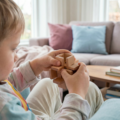 Montessori 3D-Holz-Geduldsspiel – Lernspielzeug für die frühe Förderung