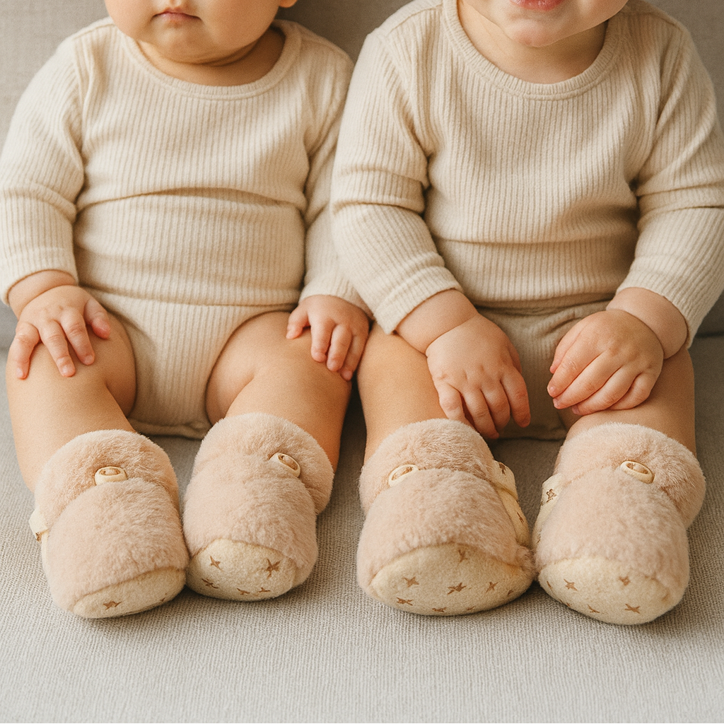 Flauschige Socken-Schuhe für Babys