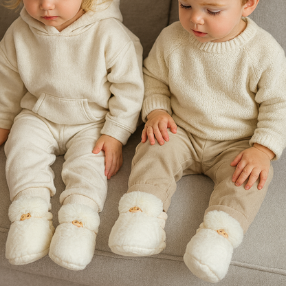 Flauschige Socken-Schuhe für Babys