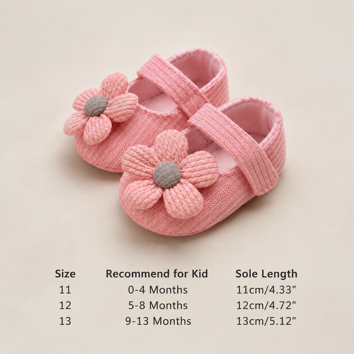 Sommer Babyschuhe mit weicher Sohle im Blumendesign