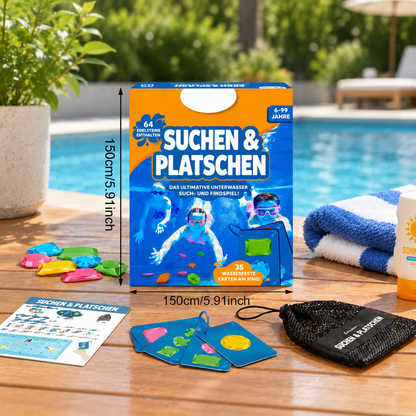 Unterwasser-Such- und Findespiel mit bunten Edelsteinen
