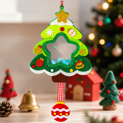 DIY-Weihnachts-Schüttelanhänger-Bastelset für Kinder