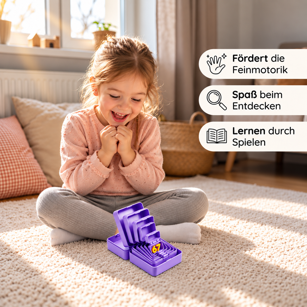 Lustige Überraschungs-Geschenkbox mit mehreren Schachteln