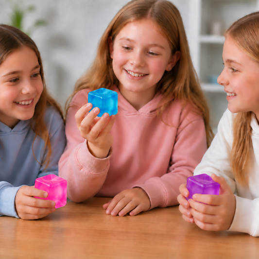 Cube Squishy Stressball – Weiches Gel-Fidget-Spielzeug für die Sinne