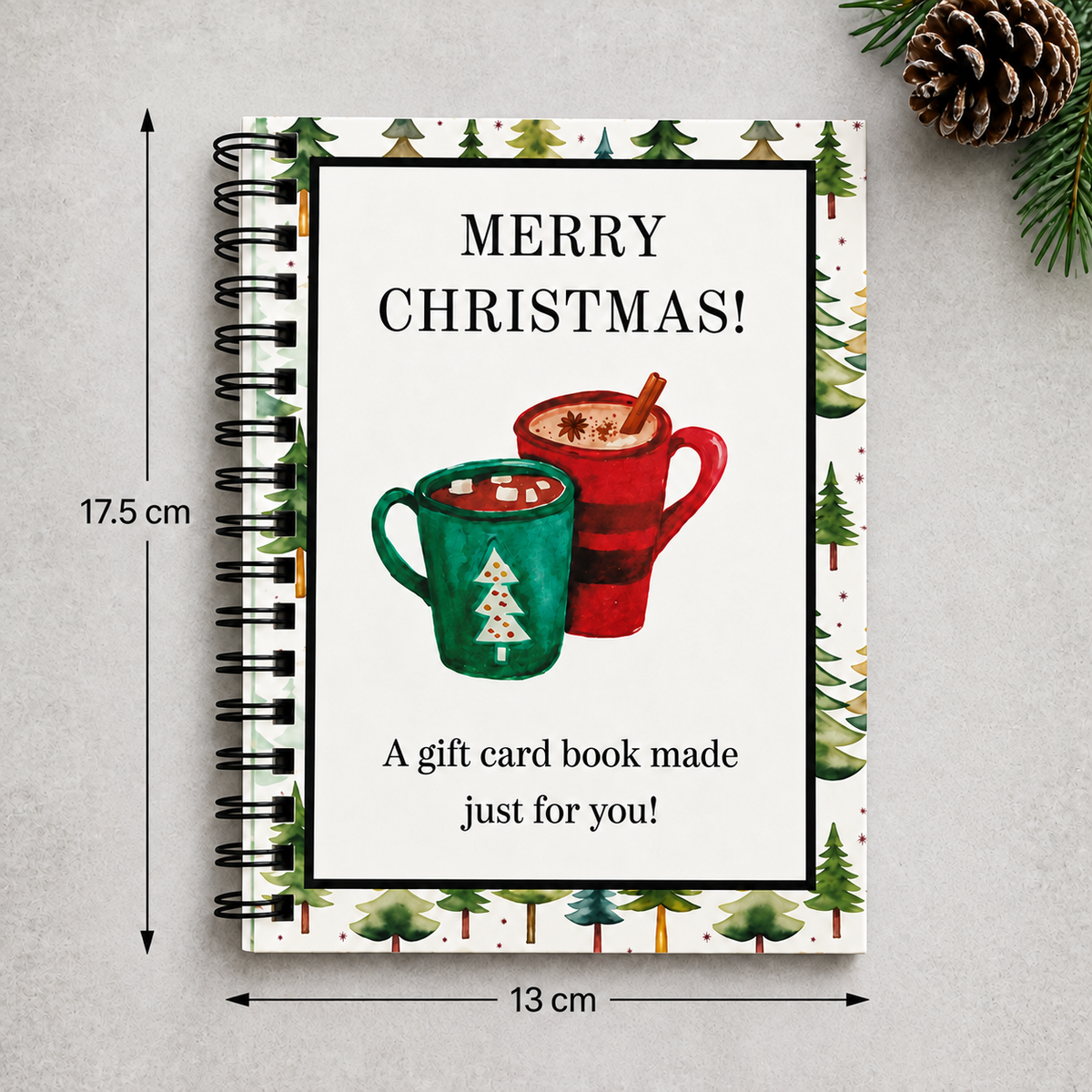 DIY-Weihnachts-Geschenkkartenbuch – Spiralgebundener Geschenk-Organizer für die Feiertage