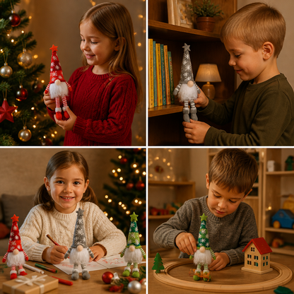 Leuchtende LED-Weihnachtswichtel-Dekorationen