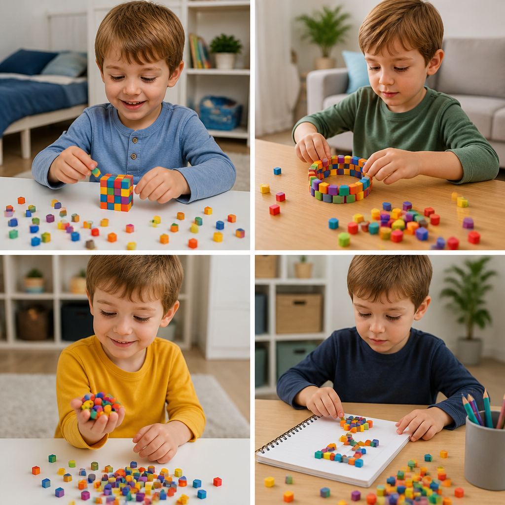 Kreative sensorische Klebewürfel – Sticky Cubes