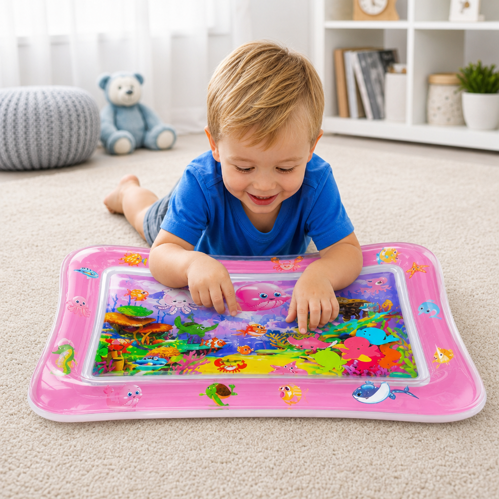 Aufblasbare Wasserspielmatte für die Bauchlage