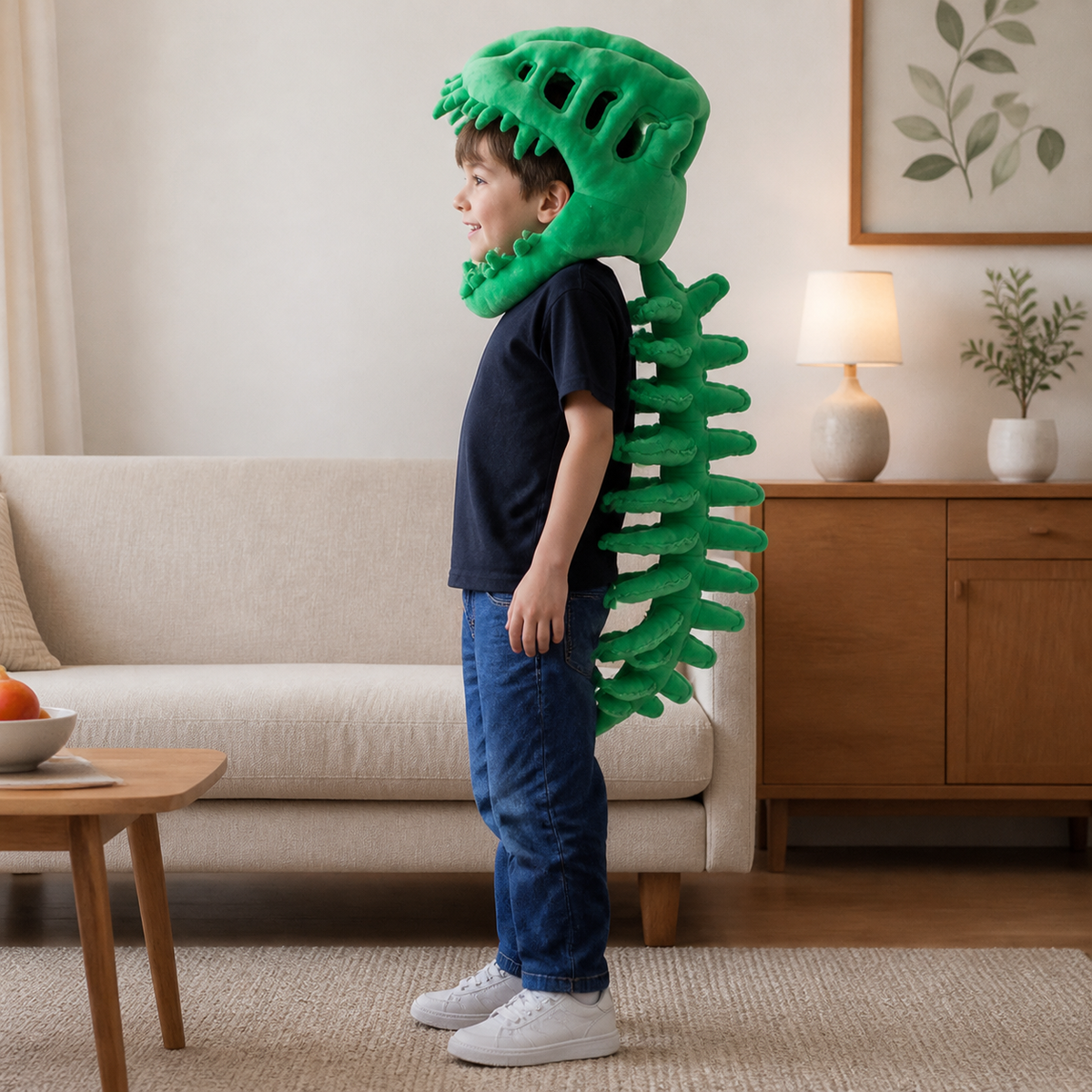 Lustiges Dinosaurier-Skelett-Plüschkostüm