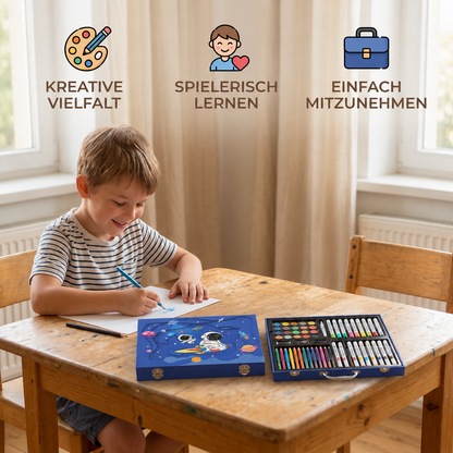 88 Stück Kreativer Malkoffer für kleine Künstler