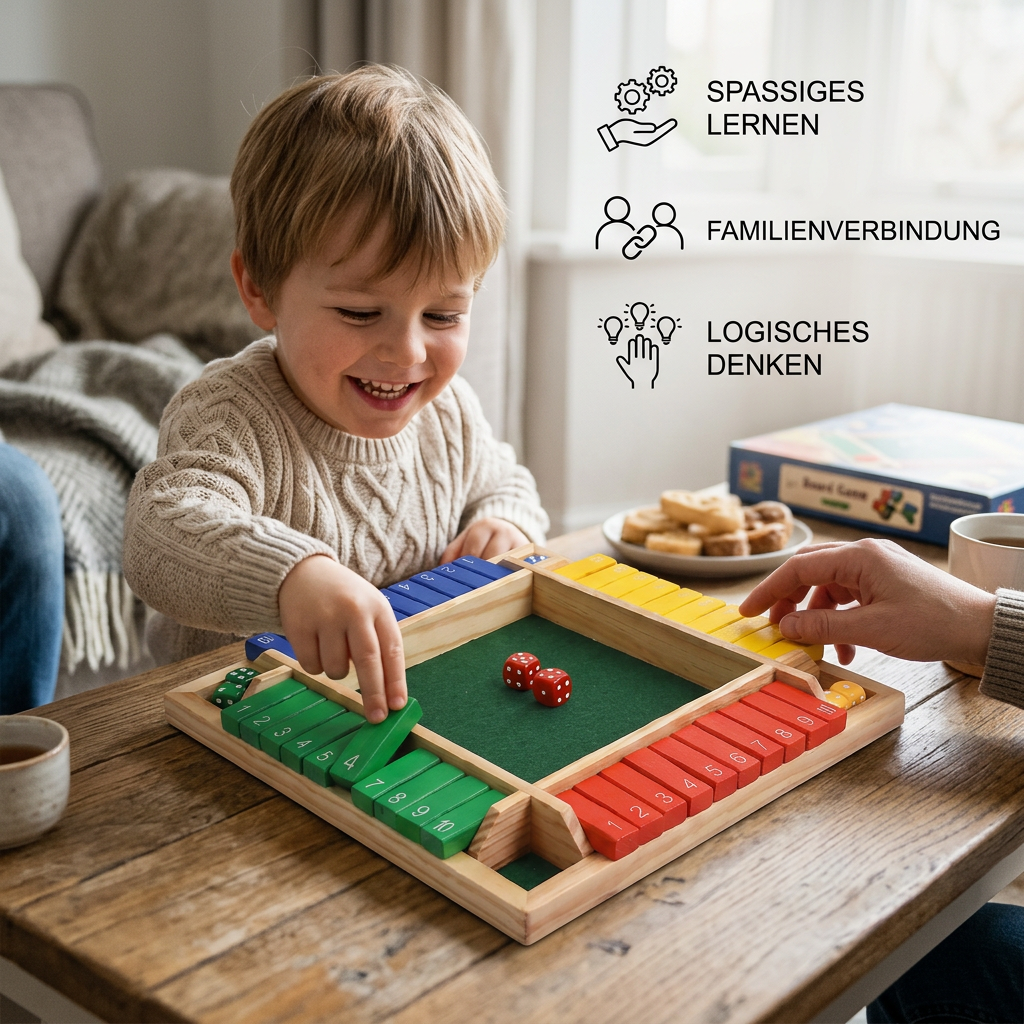 Shut the Box Familienspiel – 4-Spieler-Set