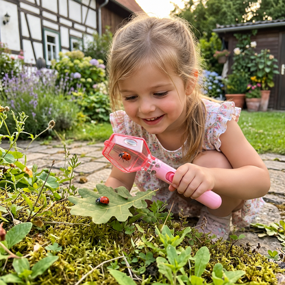 Insektenfanger für Kinder mit 6-facher Lupe – Hilfsmittel zur Insektenbeobachtung für Entdeckungen im Freien