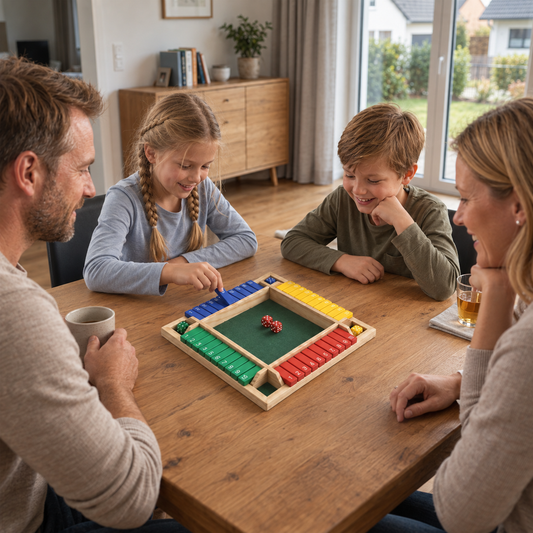 Shut the Box Familienspiel – 4-Spieler-Set