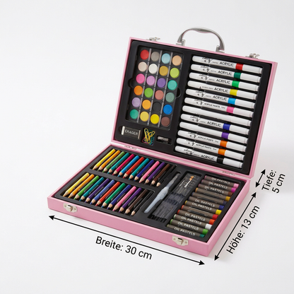 88 Stück Kreativer Malkoffer für kleine Künstler
