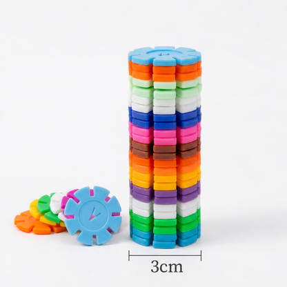 Schneeflockenförmige Montessori-Bausteine