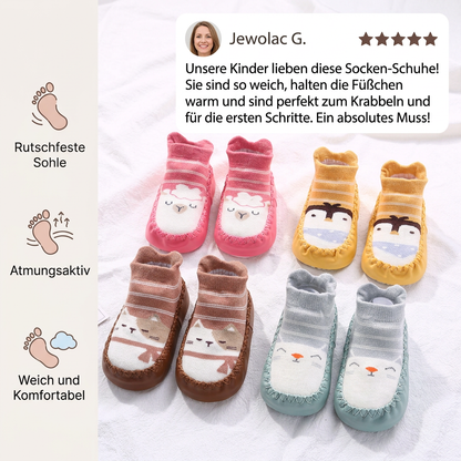 Atmungsaktive Babysocken – Rutschfeste Laufsocken mit weicher Sohle für Säuglinge und Kleinkinder