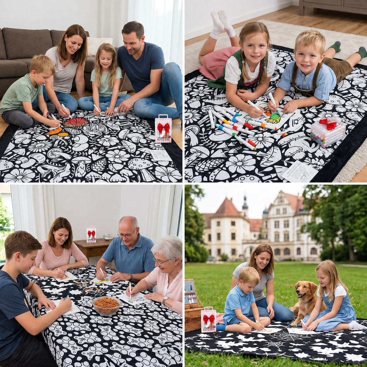 Kreative Ausmaldecke für die ganze Familie