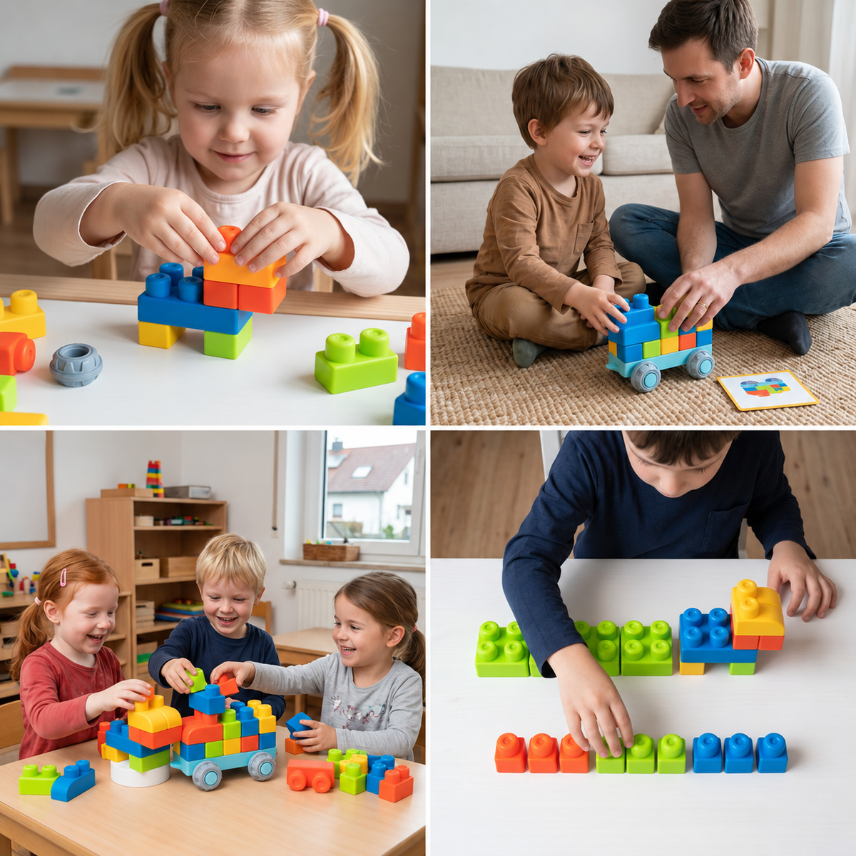 Sichere Gummibausteine für die frühkindliche Förderung
