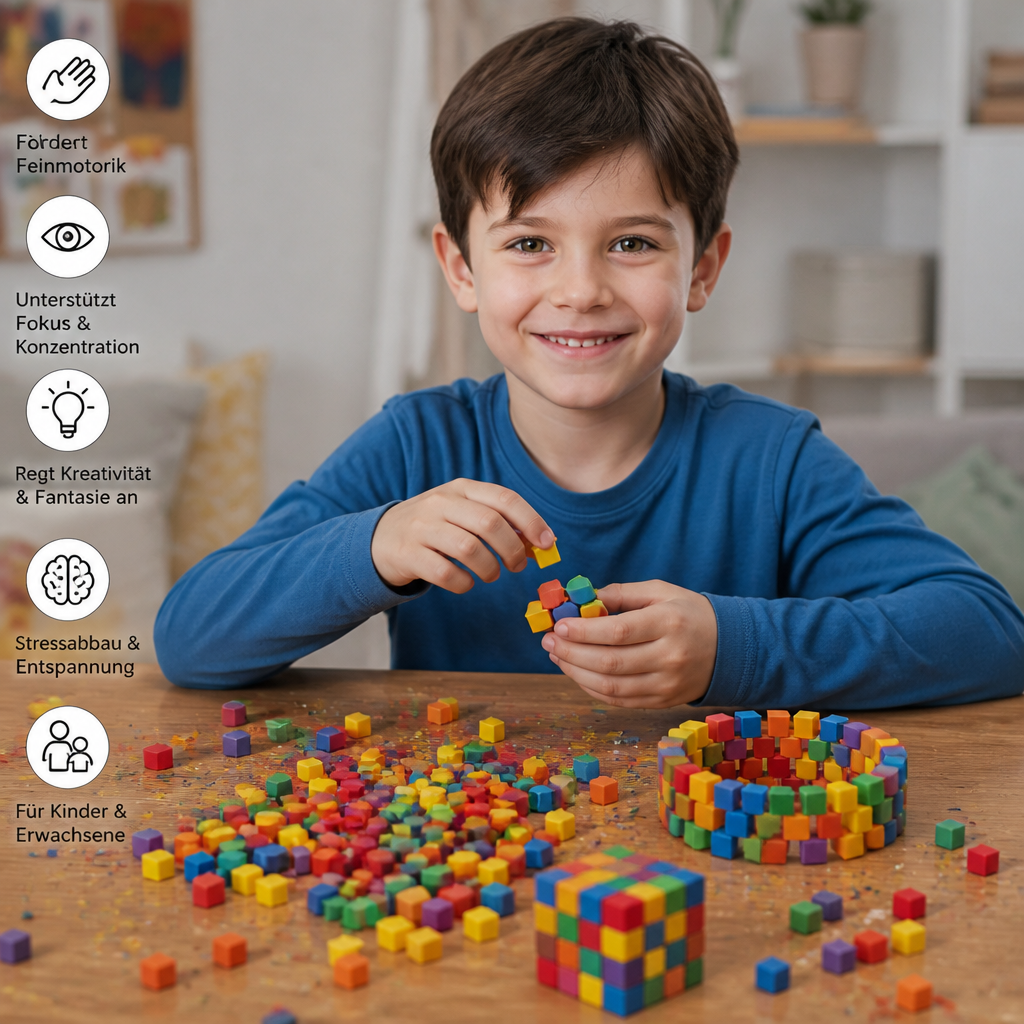 Kreative sensorische Klebewürfel – Sticky Cubes