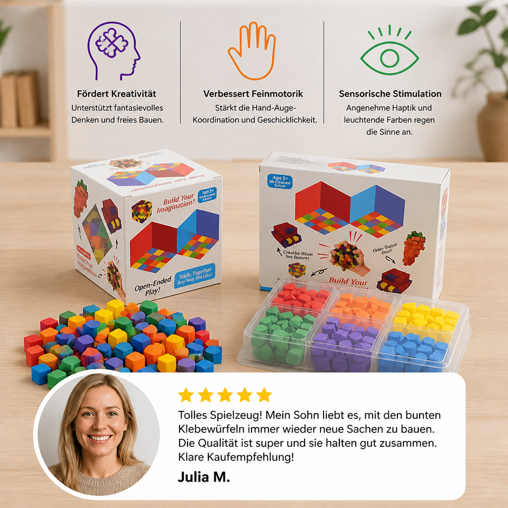 Kreative sensorische Klebewürfel – Sticky Cubes