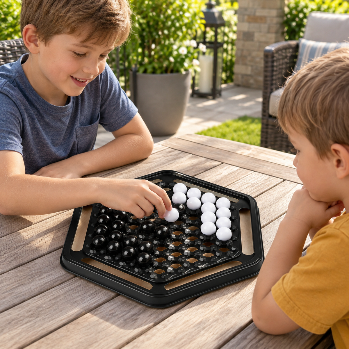 Push-Schach Familienspiel – Interaktives Logik- und Denkspiel für Kinder