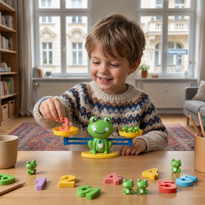Unterhaltsames Lernspielzeug „Froschwaage“ für spielerisches Rechnen