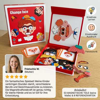 Lernpuzzle für Kinder zum Erkennen von Gesichtsausdrücken