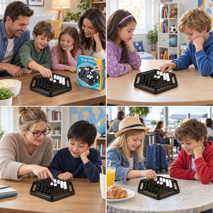Push-Schach Familienspiel – Interaktives Logik- und Denkspiel für Kinder