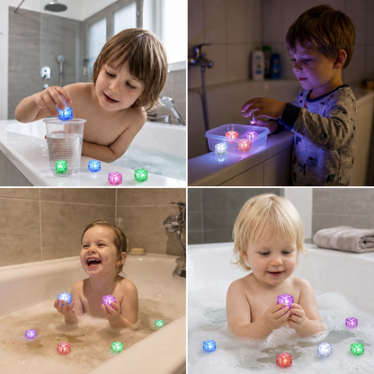Aufleuchtende Bade Würfel Spielzeug  für Kinder 6er Set