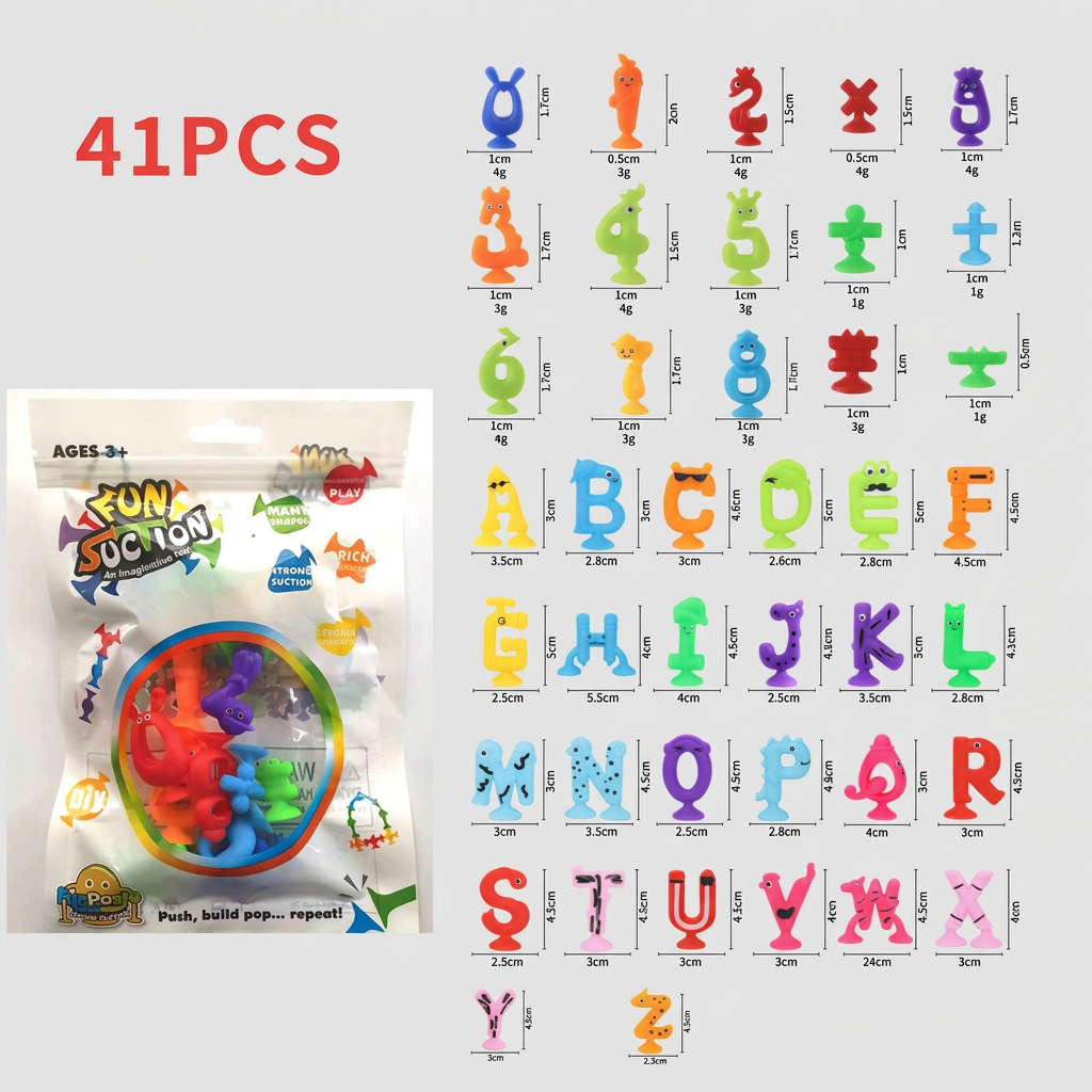Pädagogisches Saugnapf Buchstaben und Zahlen Lernpielzeug