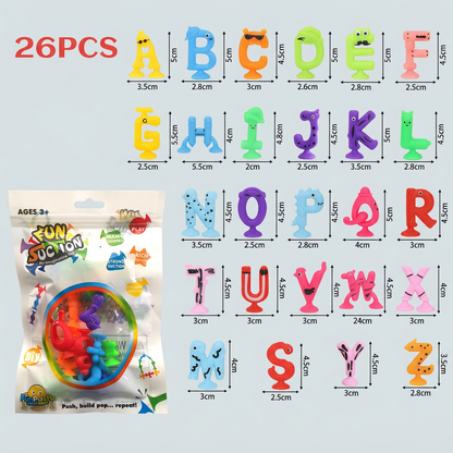 Pädagogisches Saugnapf Buchstaben und Zahlen Lernpielzeug