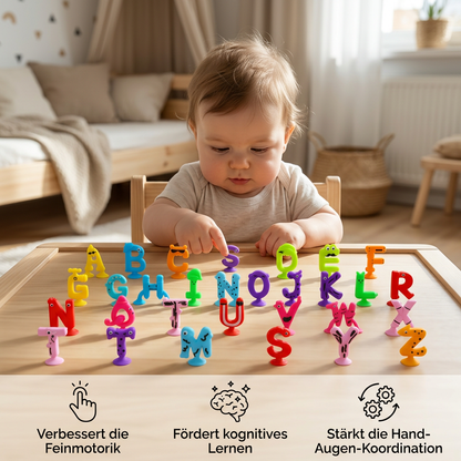 Pädagogisches Saugnapf Buchstaben und Zahlen Lernpielzeug
