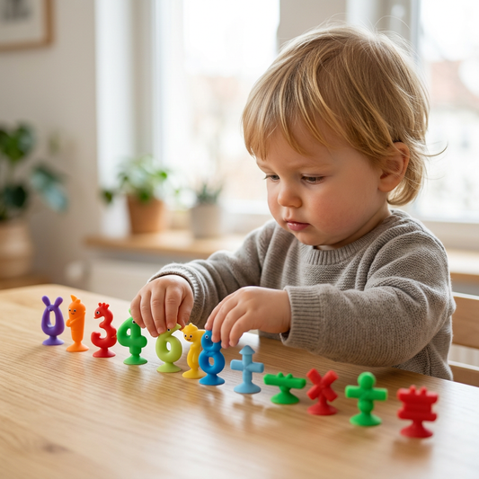 Pädagogisches Saugnapf Buchstaben und Zahlen Lernpielzeug