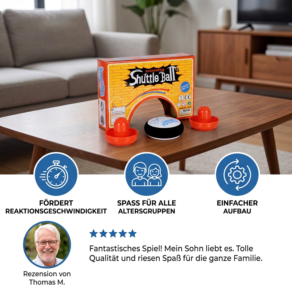 Mini Airhockey Tischspiel für Kinder – Schnelles Reaktionsspiel mit Pucks