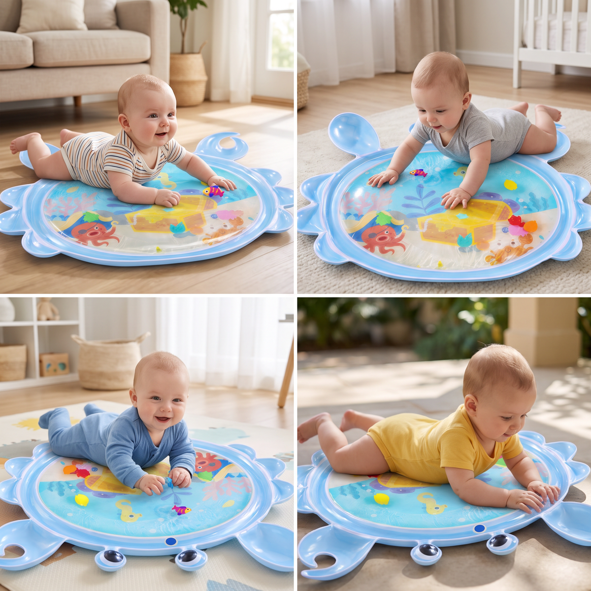 2-in-1 interaktives Bauchlage-Spielzeug & Spielmatte