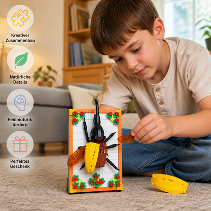 DIY-3D-Naturrahmen-Bausteinset – Blumen & Insekten