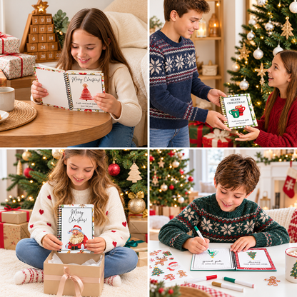 DIY-Weihnachts-Geschenkkartenbuch – Spiralgebundener Geschenk-Organizer für die Feiertage