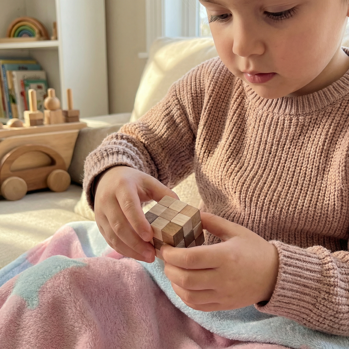 Montessori 3D-Holz-Geduldsspiel – Lernspielzeug für die frühe Förderung