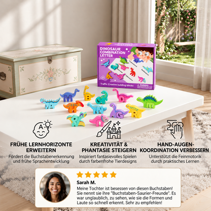 52-teiliges Montessori-3D-Alphabet-Bausteinset