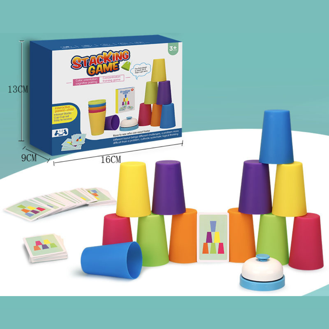 Montessori-Becherstapelspiel