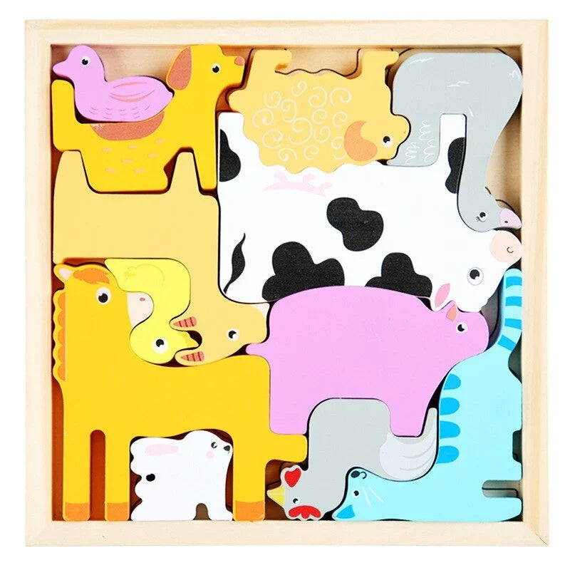 WoodlandPuzzle – Wie passen die Formen in den Rahmen? – Formenpuzzle