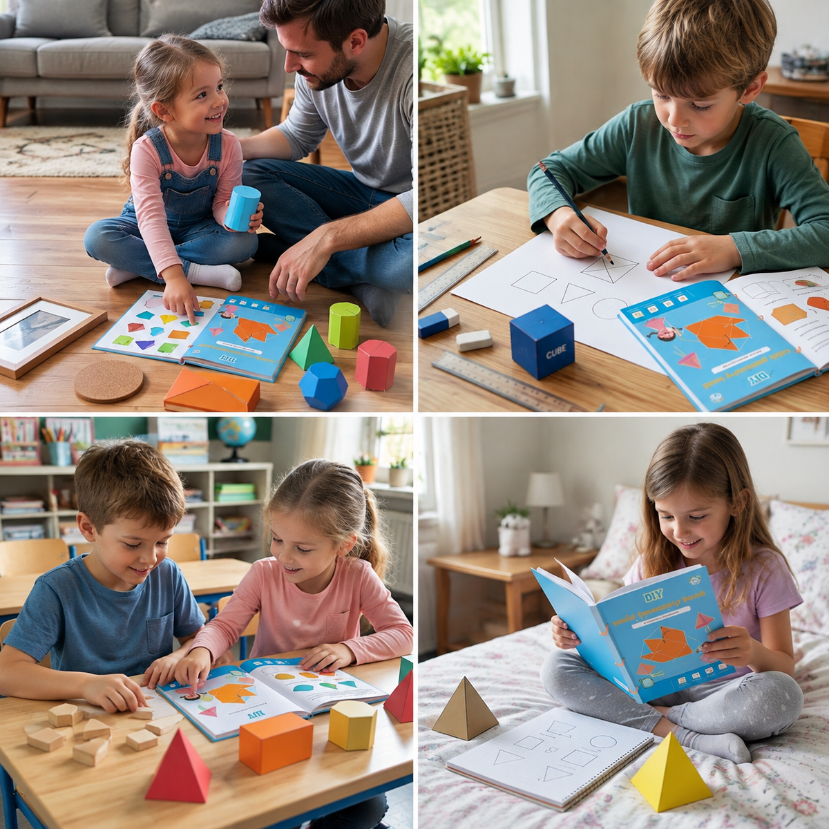 Interaktives Geometrie-Lernbuch für Kinder