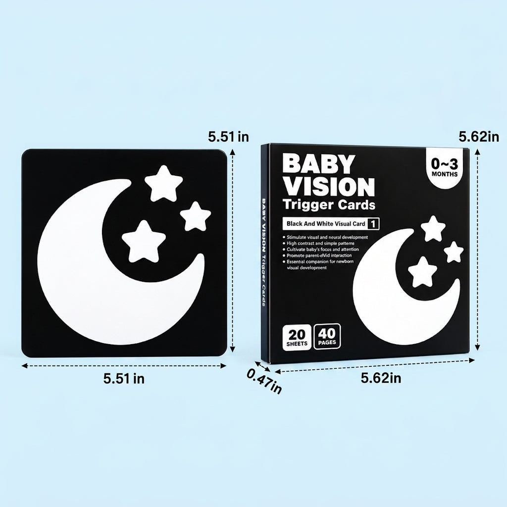 Montessori Lernkarten für Babys – Visuelle Stimulation, Farberkennung & Sortierset