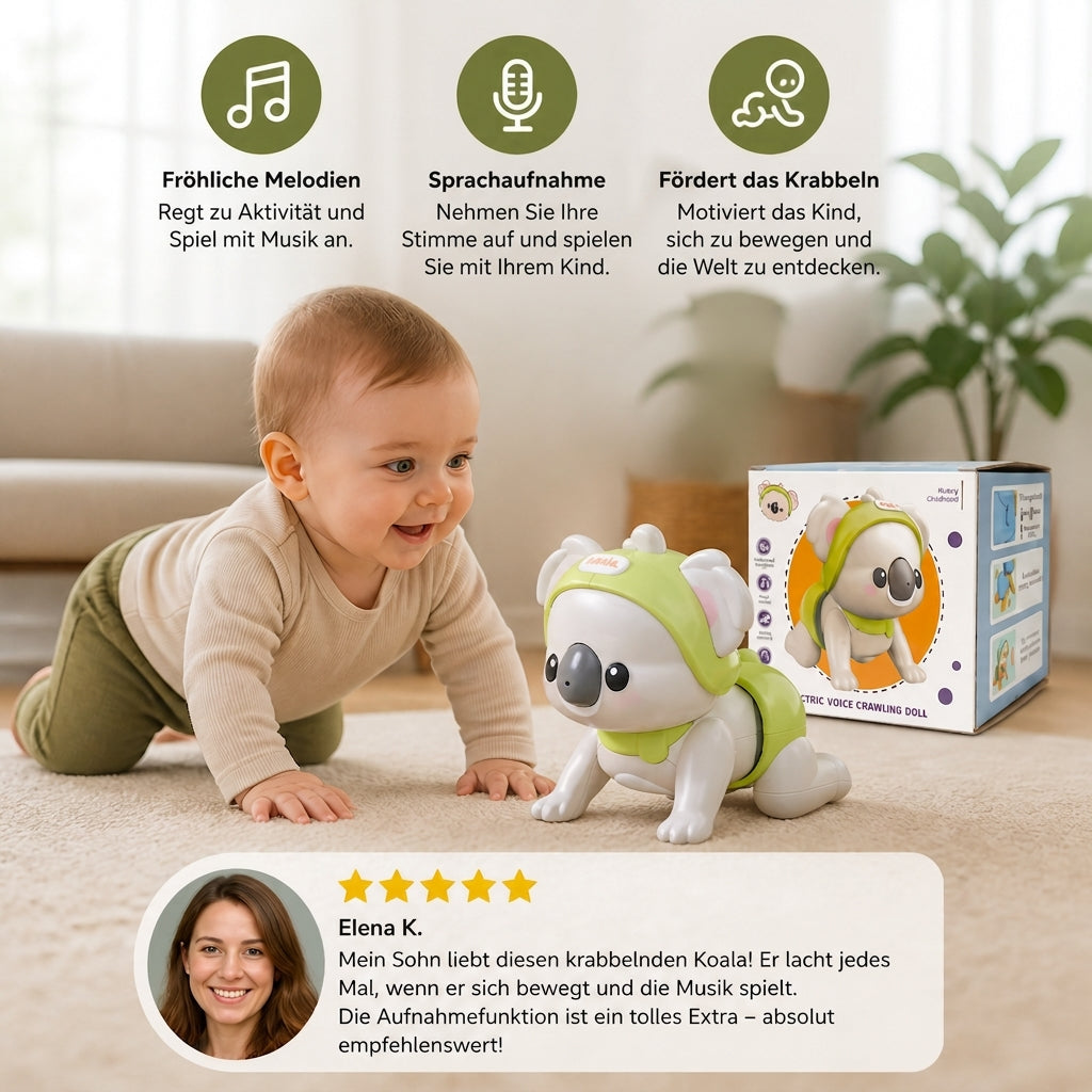 Interaktives Krabbel-Babyspielzeug mit Musik und Sprachaufzeichnung