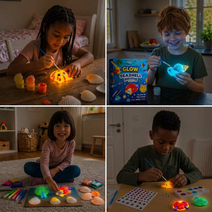 Glow-in-the-Dark Muschel-Malset – Leuchtendes DIY-Bastelset