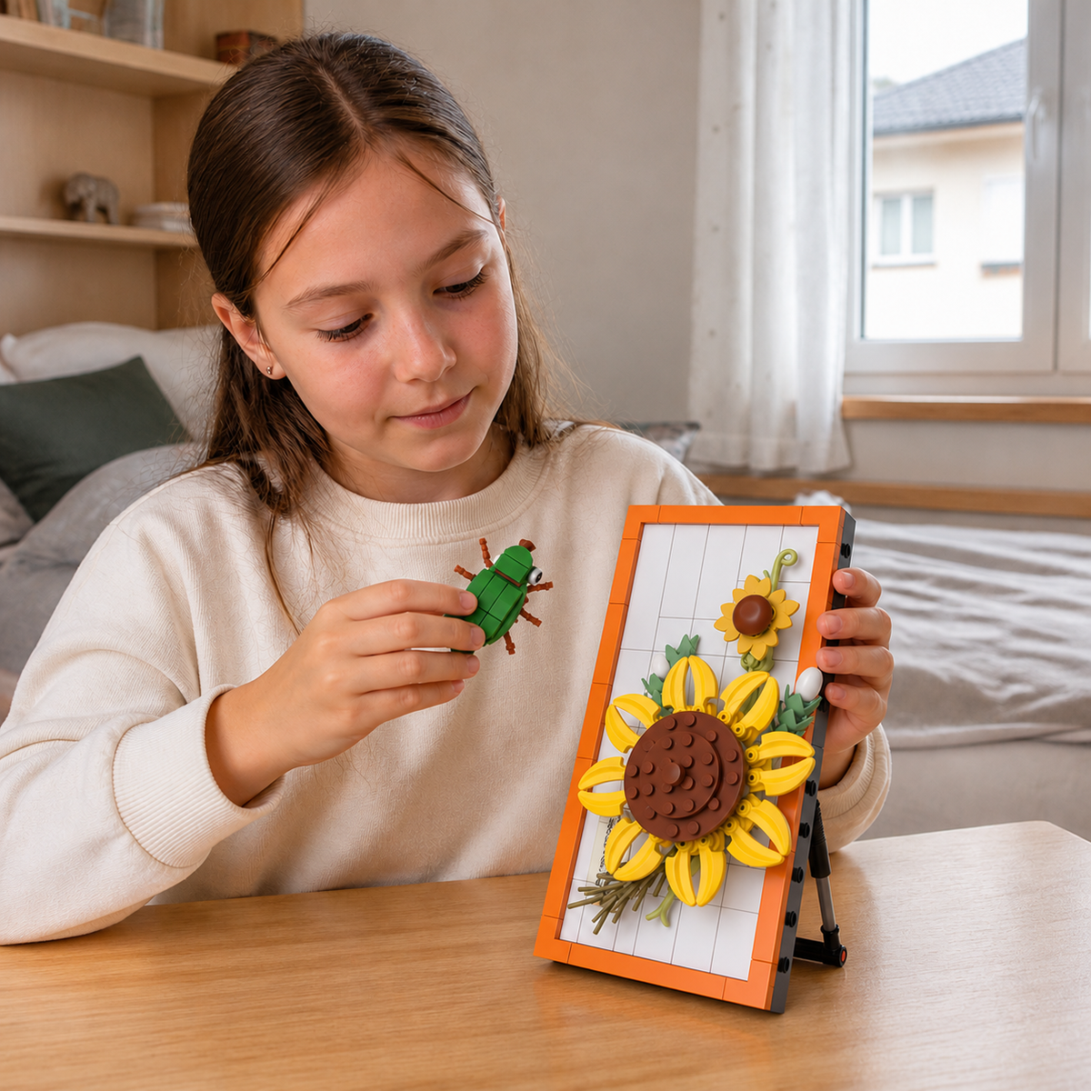 DIY-3D-Naturrahmen-Bausteinset – Blumen & Insekten